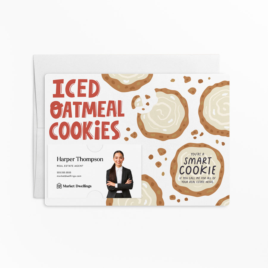 Iced Oatmeal Cookies Recipe Mailers | Envelopes Included | Real Estate | M22-M004 Mailer Market Dwellings