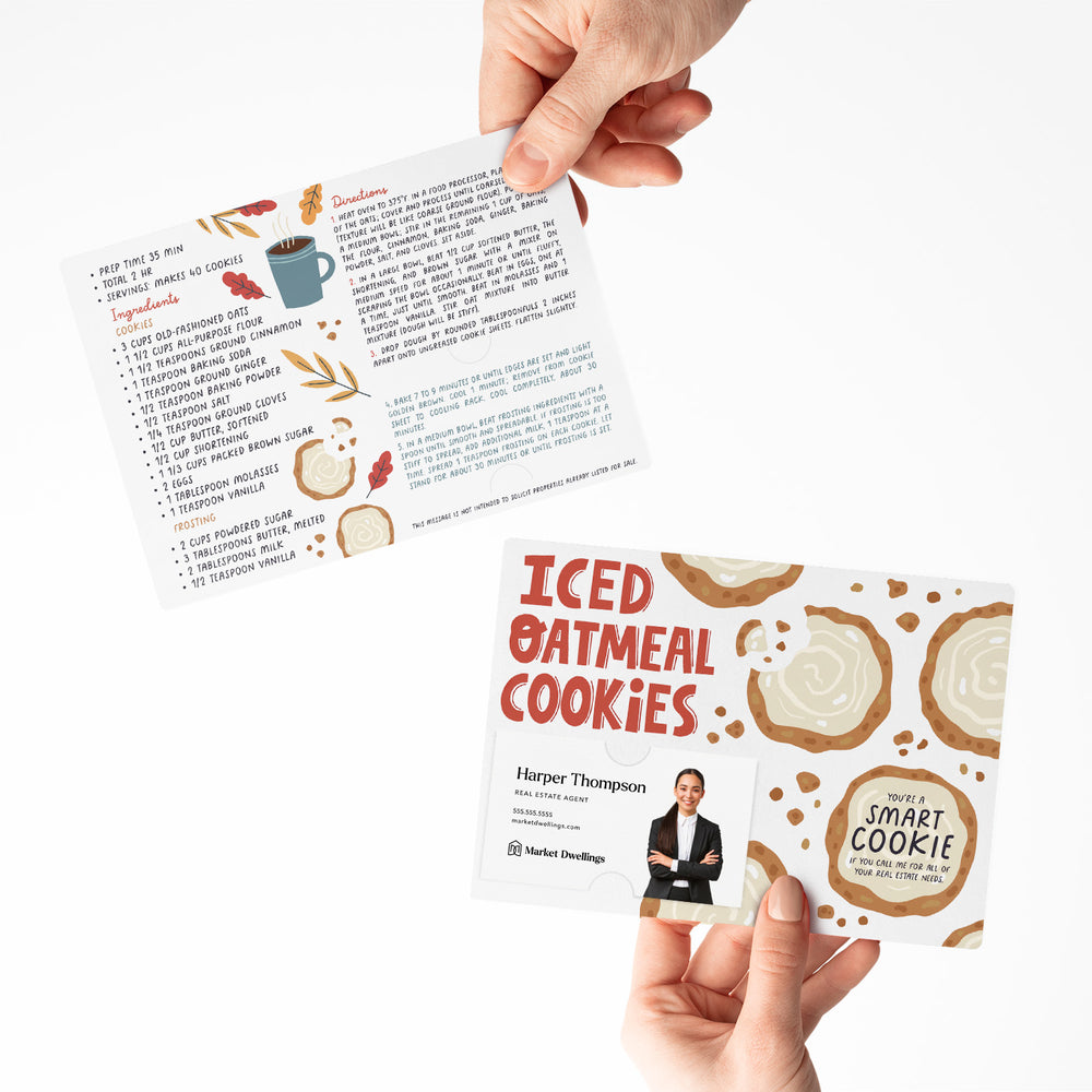 Iced Oatmeal Cookies Recipe Mailers | Envelopes Included | Real Estate | M22-M004 Mailer Market Dwellings