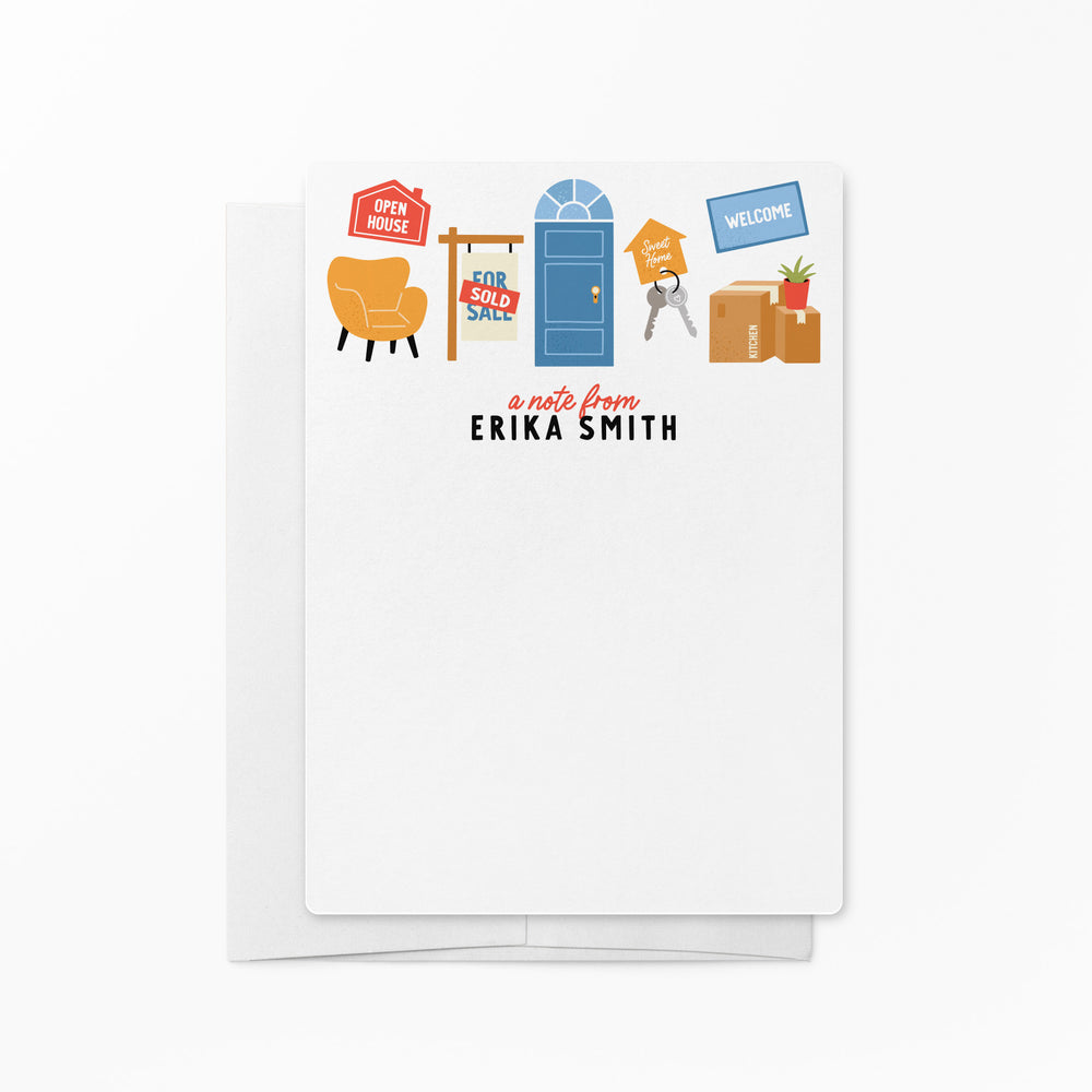 Real Estate Stationery Notecards | Notecards with Envelopes Mailer Market Dwellings