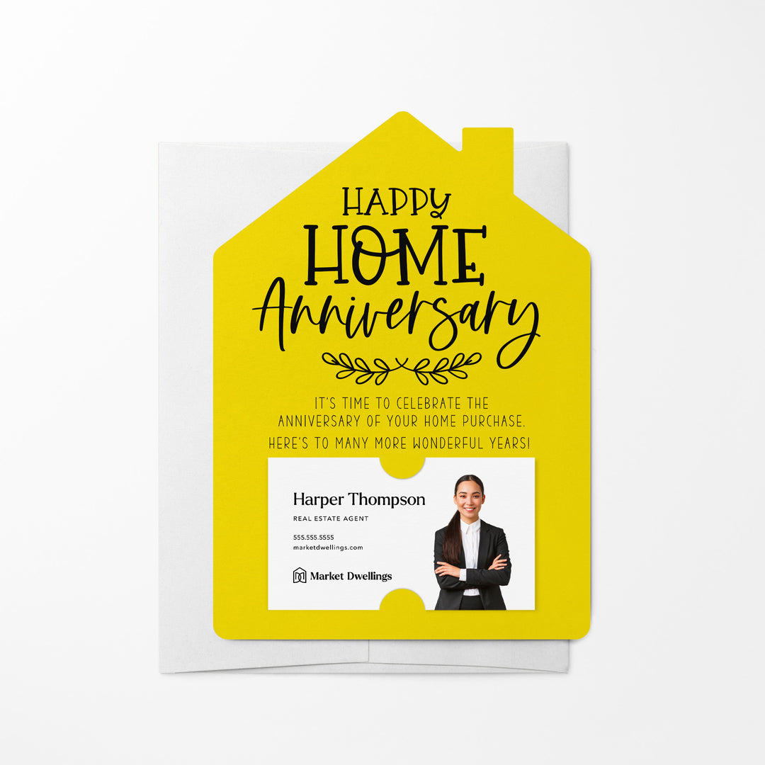 Set of Happy Home Anniversary Mailers | Envelopes Included | M24-M001 Mailer Market Dwellings LEMON