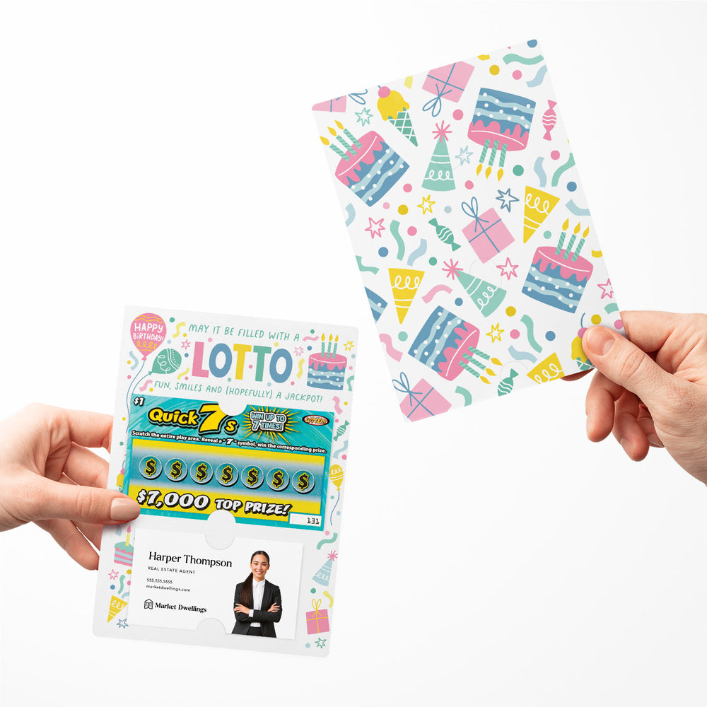 Set of Happy Birthday Lotto Mailers | Envelopes Included Mailer Market Dwellings