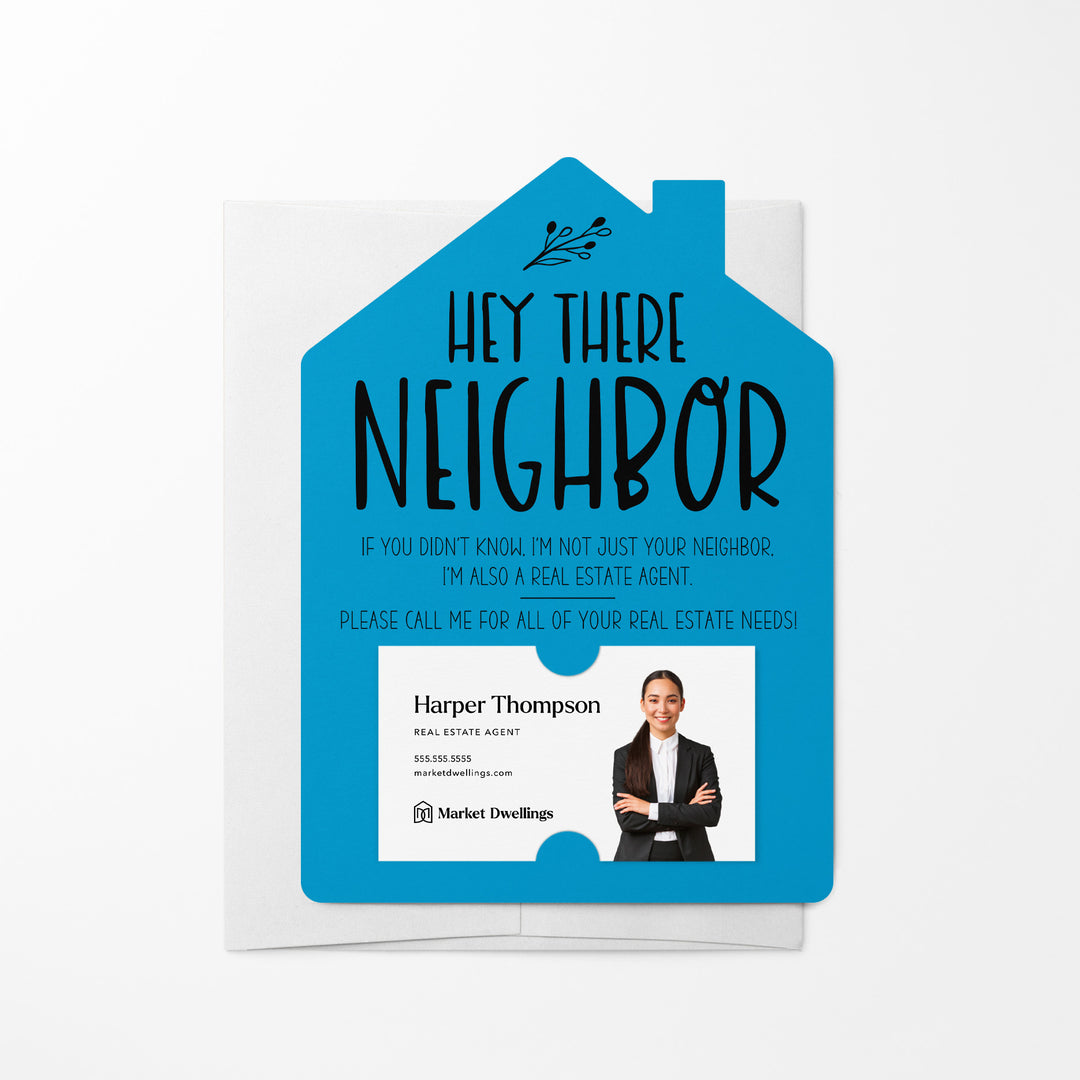 Set of Hey There Neighbor Real Estate Mailers | Envelopes Included | M25-M001 Mailer Market Dwellings ARCTIC