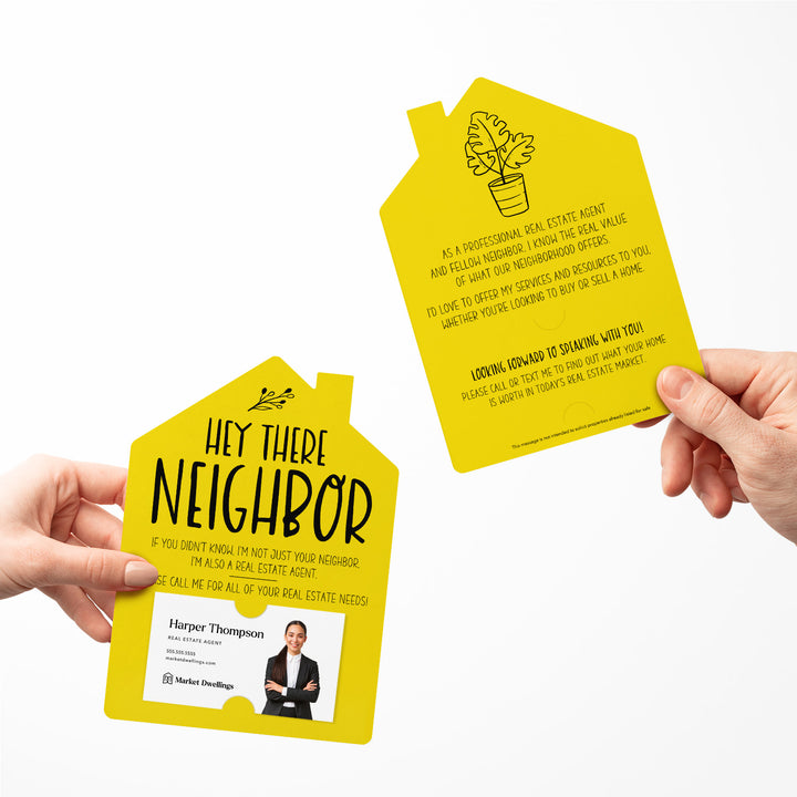 Set of Hey There Neighbor Real Estate Mailers | Envelopes Included | M25-M001 Mailer Market Dwellings