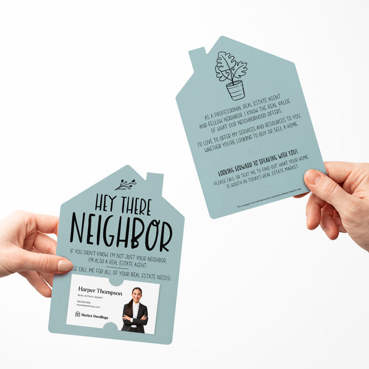 Set of Hey There Neighbor Real Estate Mailers | Envelopes Included | M25-M001 Mailer Market Dwellings