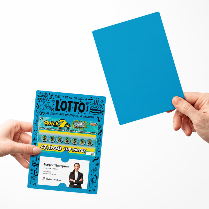 Set of Happy Birthday Scratch-off Lotto Mailers | Envelopes Included Mailer Market Dwellings