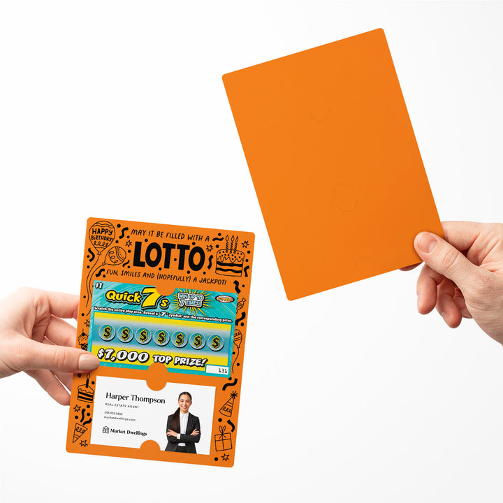 Set of Happy Birthday Scratch-off Lotto Mailers | Envelopes Included Mailer Market Dwellings