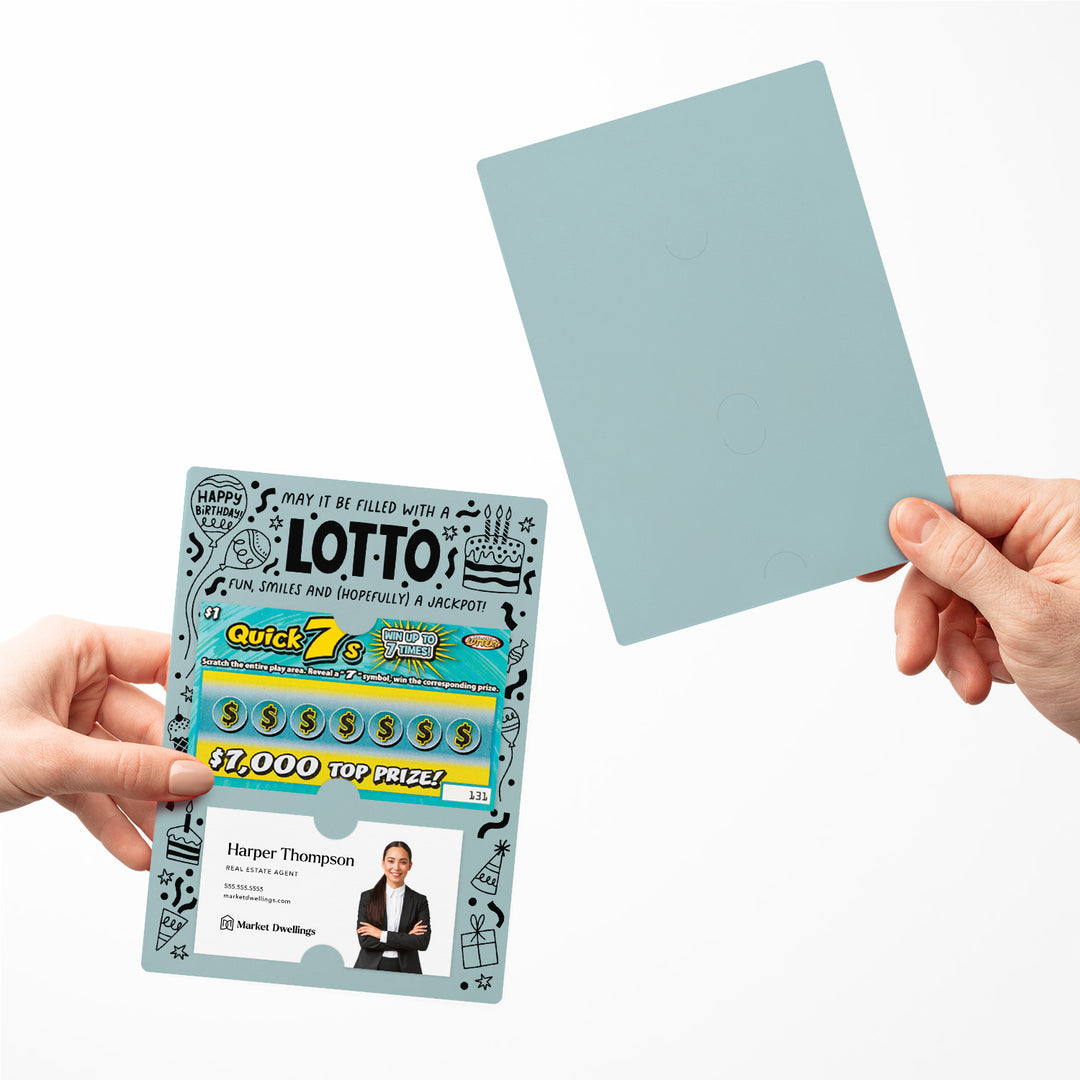 Set of Happy Birthday Scratch-off Lotto Mailers | Envelopes Included Mailer Market Dwellings