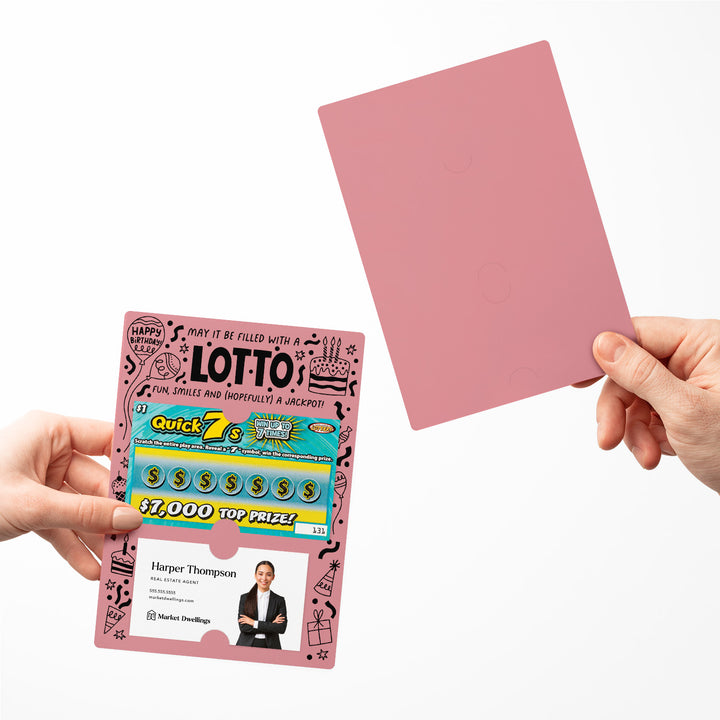 Set of Happy Birthday Scratch-off Lotto Mailers | Envelopes Included Mailer Market Dwellings