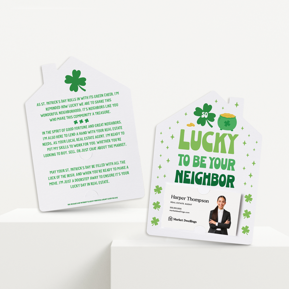 Set of So Lucky To Be Your Neighbor | St. Patrick's Day Mailers | Envelopes Included | M250-M001 Mailer Market Dwellings   