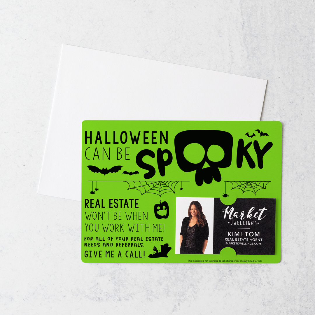 Set of Halloween Can Be Spooky Mailers | Envelopes Included | M26-M003 Mailer Market Dwellings GREEN APPLE  