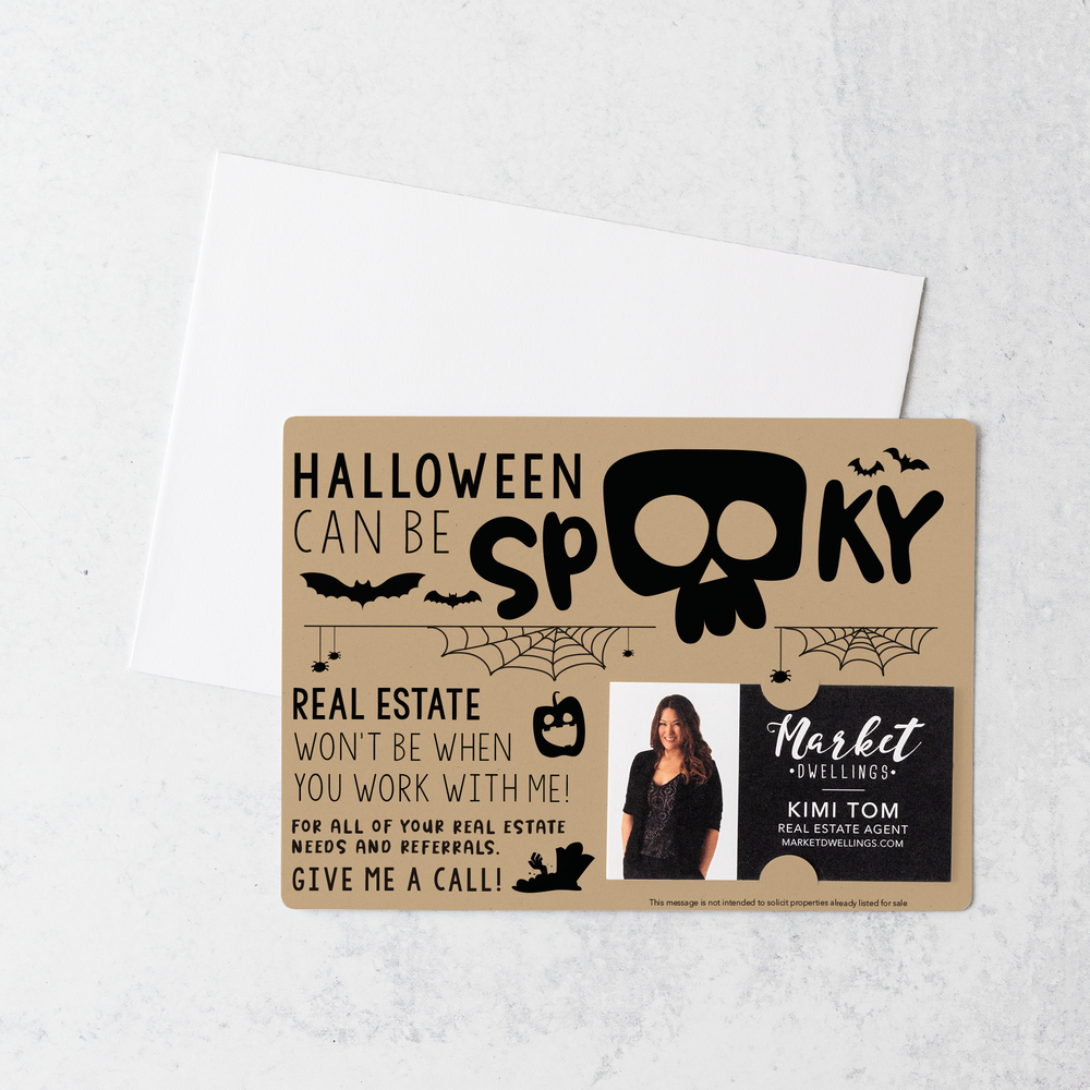 Set of Halloween Can Be Spooky Mailers | Envelopes Included | M26-M003 Mailer Market Dwellings KRAFT  