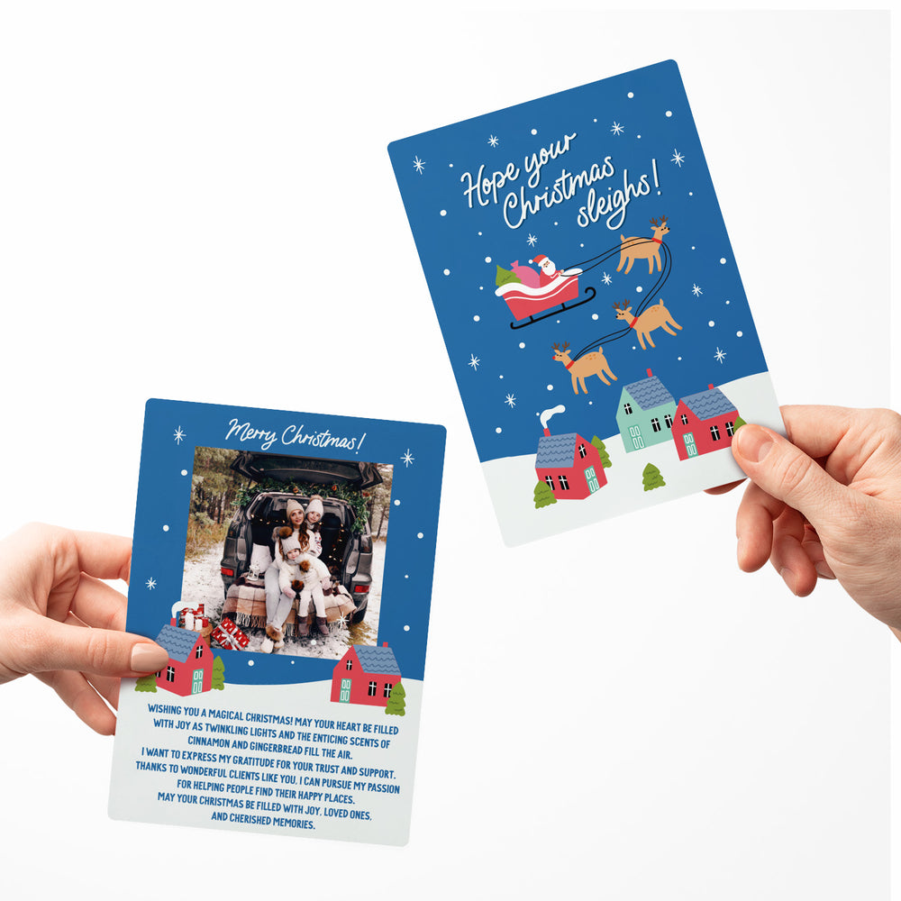 Set of Hope your Christmas Sleighs! | Christmas Mailers | Envelopes Included | M26-M006 Mailer Market Dwellings