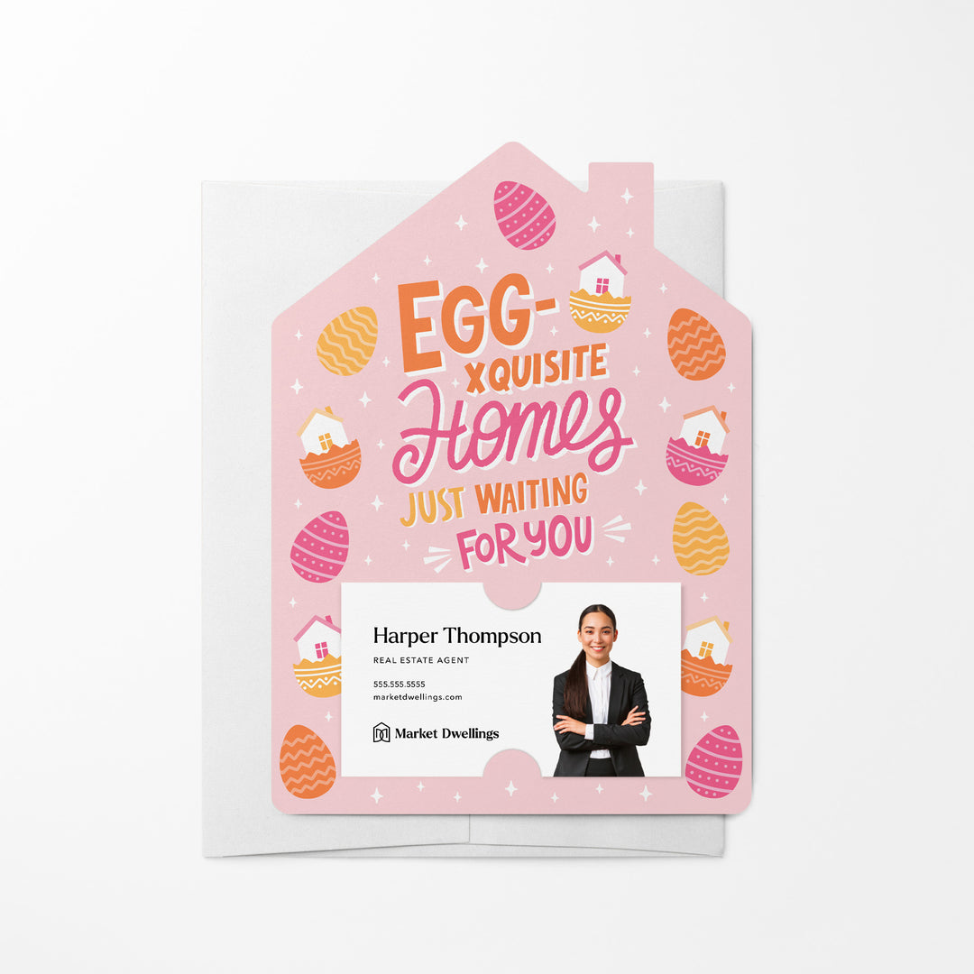 Set of Egg-xquisite Homes Just Waiting For You | Mailers | Envelopes Included | M264-M001-AB Mailer Market Dwellings PINK SHERBET