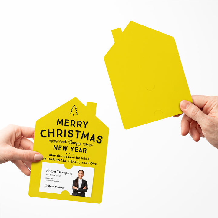 Set of Merry Christmas and Happy New Year Mailers | Envelopes Included | M27-M001 Mailer Market Dwellings