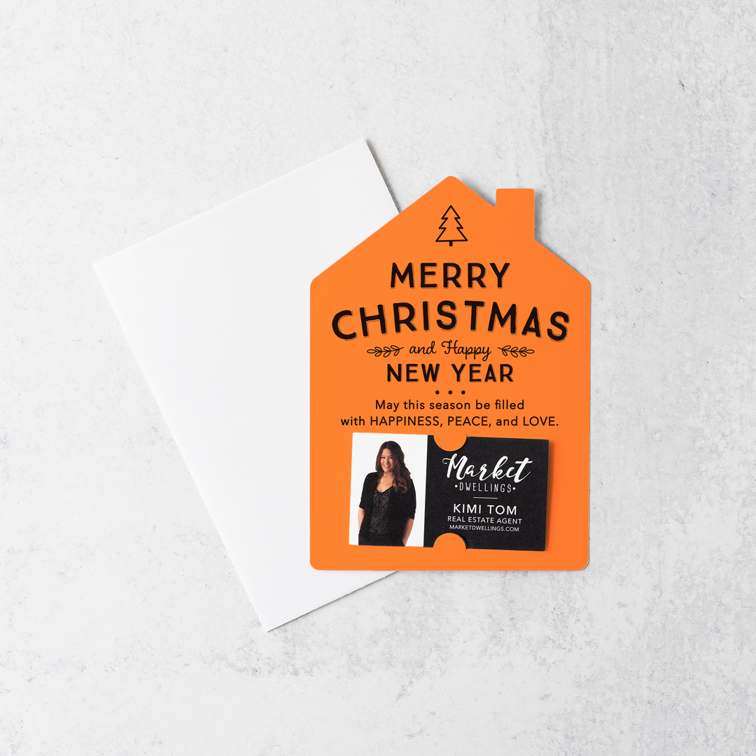 Set of Merry Christmas and Happy New Year Mailers | Envelopes Included | M27-M001 Mailer Market Dwellings CARROT  