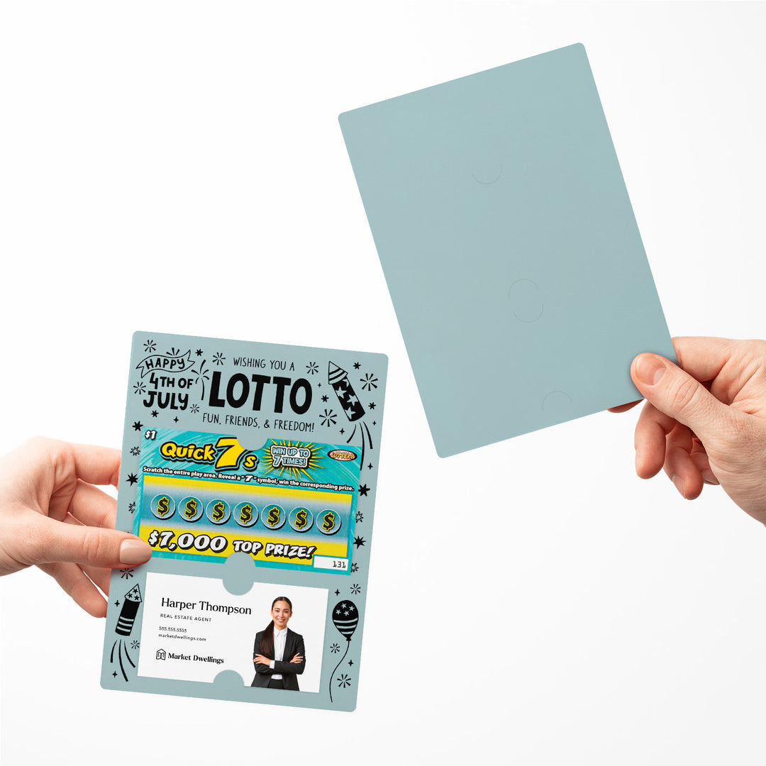 Set of Wishing You A Lotto Fun, Friends, and Freedom Happy 4th Of July Lotto Mailers | Envelopes Included Mailer Market Dwellings