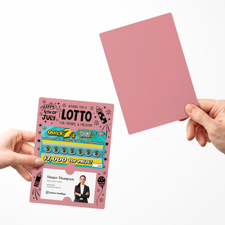 Set of Wishing You A Lotto Fun, Friends, and Freedom Happy 4th Of July Lotto Mailers | Envelopes Included Mailer Market Dwellings