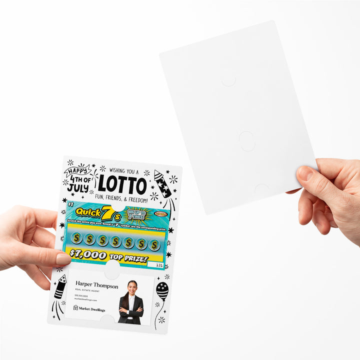 Set of Wishing You A Lotto Fun, Friends, and Freedom Happy 4th Of July Lotto Mailers | Envelopes Included Mailer Market Dwellings