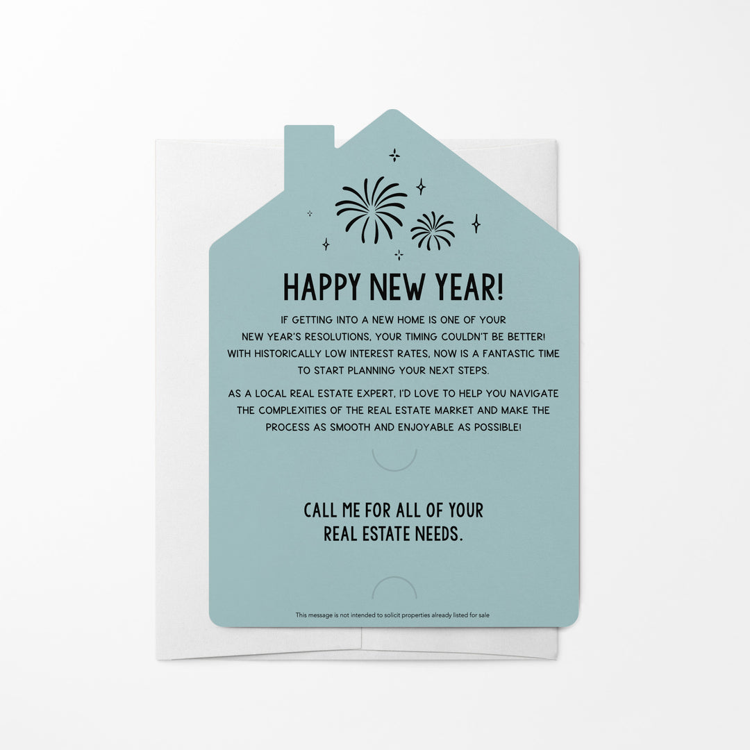 Set of New Year, New Home New Years Mailer | Envelopes Included | M28-M001 Mailer Market Dwellings