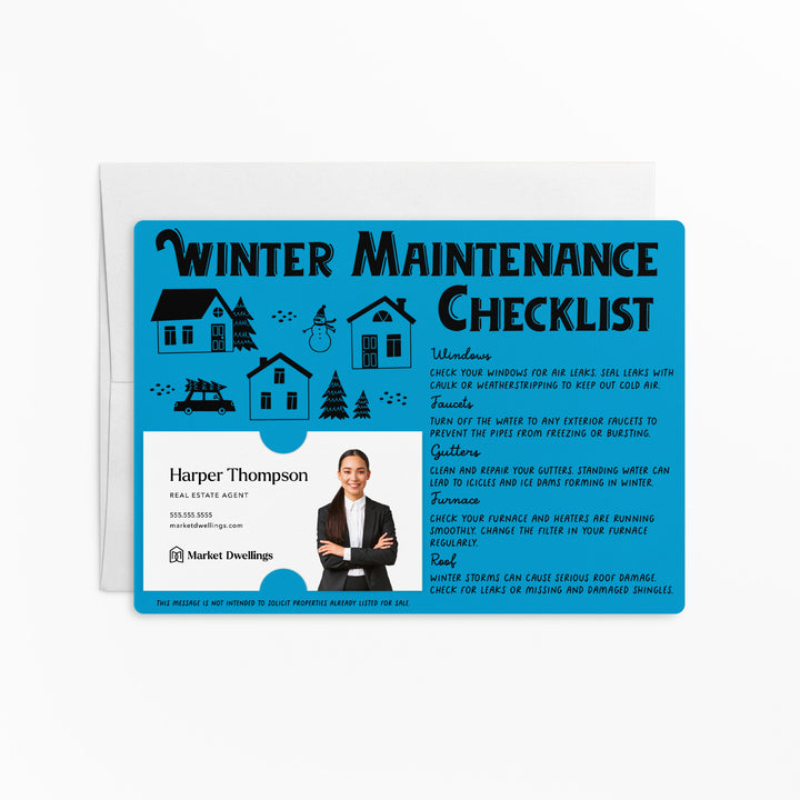 Set of Winter Maintenance Checklist | Winter Mailers | Envelopes Included | M28-M004 Mailer Market Dwellings ARCTIC