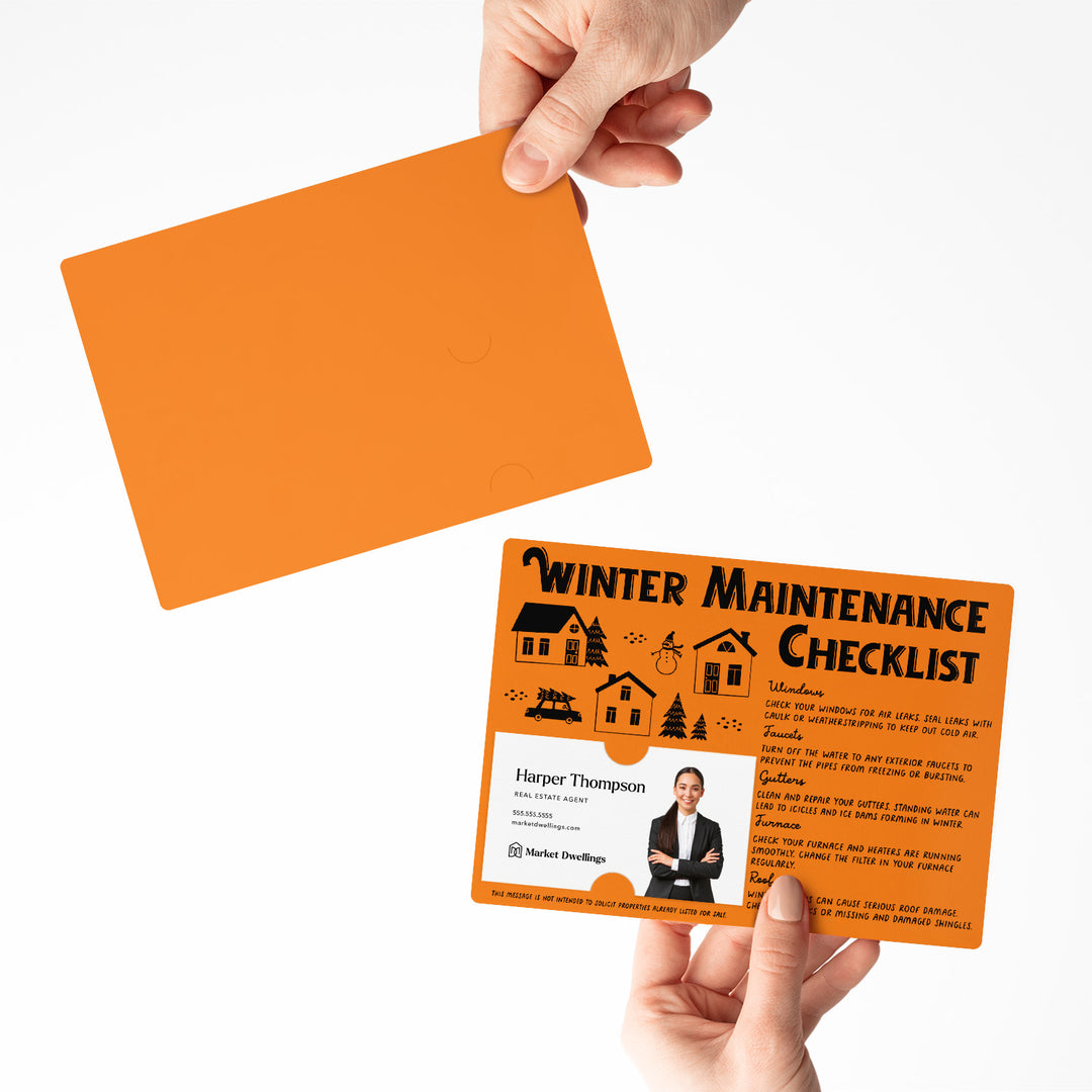 Set of Winter Maintenance Checklist | Winter Mailers | Envelopes Included | M28-M004 Mailer Market Dwellings