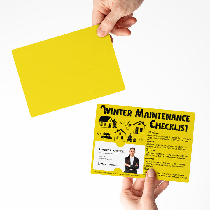 Set of Winter Maintenance Checklist | Winter Mailers | Envelopes Included | M28-M004 Mailer Market Dwellings