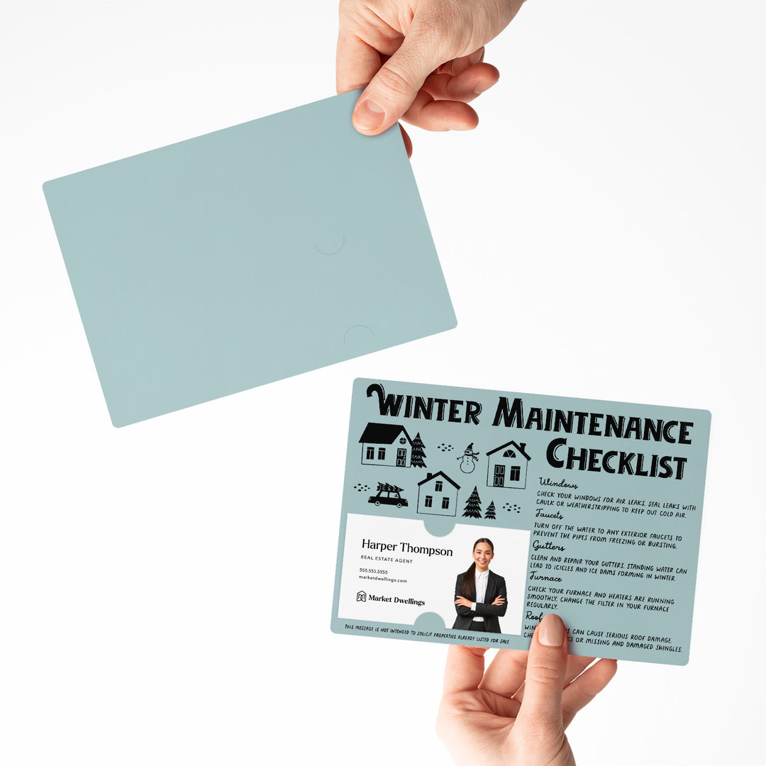 Set of Winter Maintenance Checklist | Winter Mailers | Envelopes Included | M28-M004 Mailer Market Dwellings