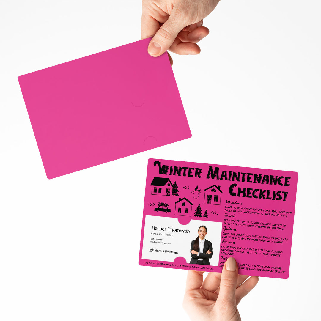 Set of Winter Maintenance Checklist | Winter Mailers | Envelopes Included | M28-M004 Mailer Market Dwellings