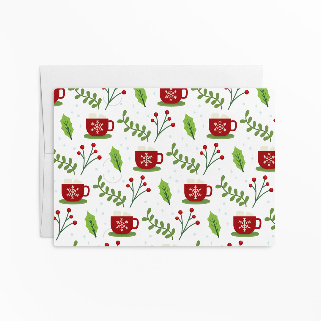 Set of "Enjoy a Cup of Holiday Cheer" Gift Card & Business Card Holder Mailers | Envelopes Included | M28-M008 Mailer Market Dwellings