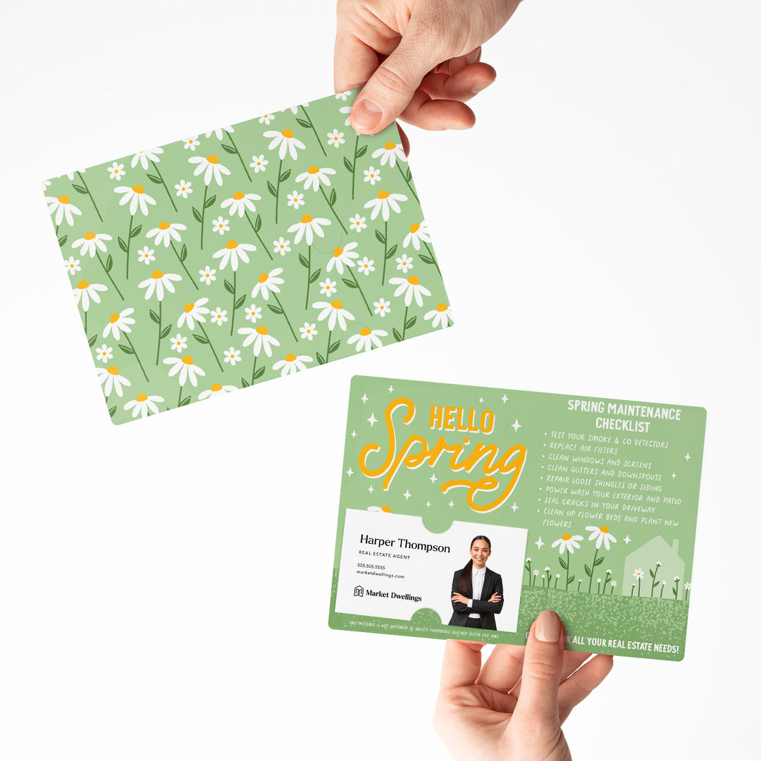 Set of Hello Spring Maintenance Checklist  | Spring Mailers | Envelopes Included | M29-M004-AB