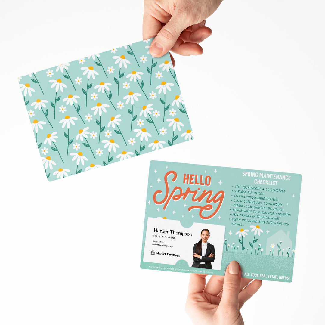 Set of Hello Spring Maintenance Checklist  | Spring Mailers | Envelopes Included | M29-M004-AB