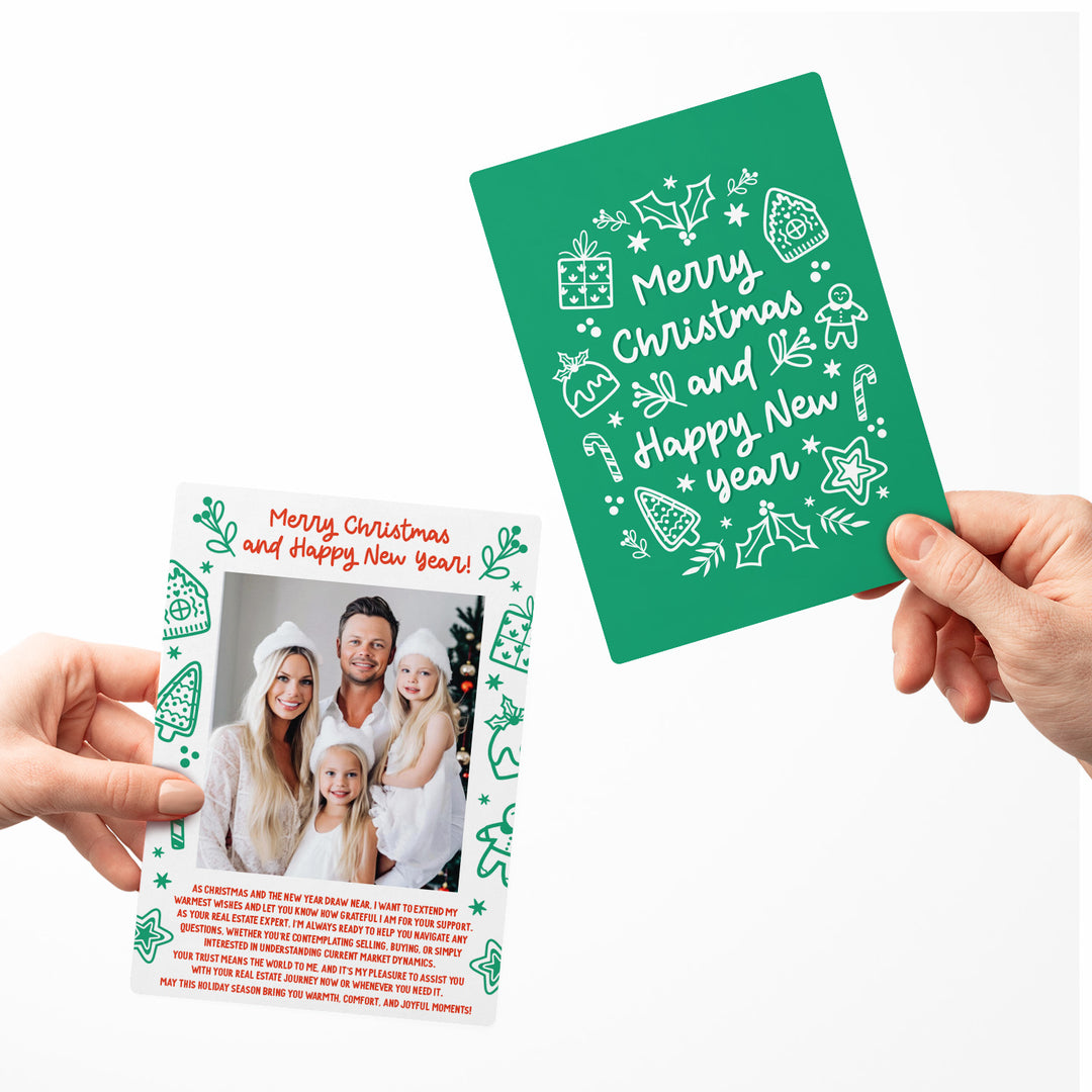 Set of Merry Christmas and Happy New Year | Christmas Mailers | Envelopes Included | M29-M006-AB Mailer Market Dwellings