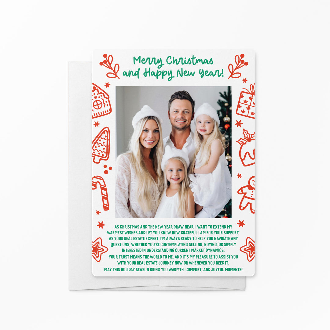 Set of Merry Christmas and Happy New Year | Christmas Mailers | Envelopes Included | M29-M006-AB Mailer Market Dwellings