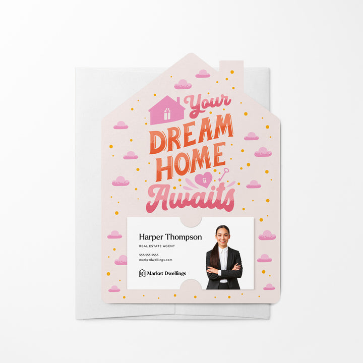 Set of Your Dream Home Awaits | Mailers | Envelopes Included | M291-M001-AB Mailer Market Dwellings SOFT PINK