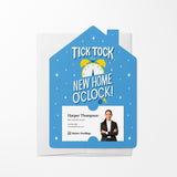 Tick Tock, It's New Home O'Clock! | Real Estate Mailers with Envelopes Mailer Market Dwellings BRIGHT BLUE 10