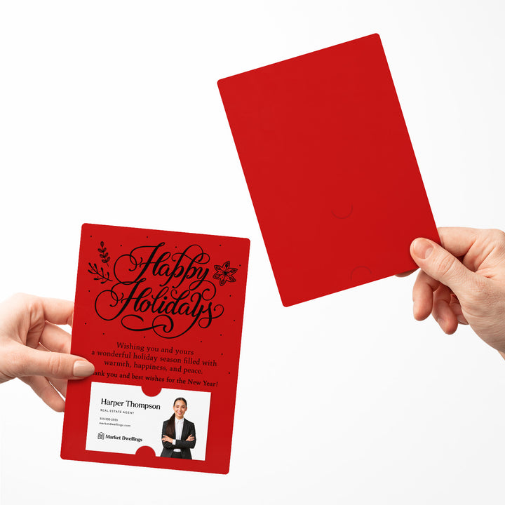 Set of Happy Holidays Mailer | Envelopes Included | M3-M007 Mailer Market Dwellings