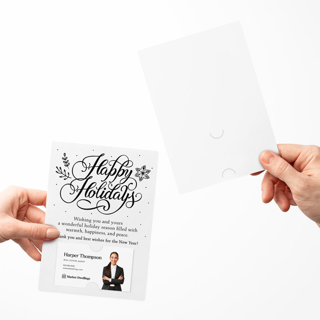 Set of Happy Holidays Mailer | Envelopes Included | M3-M007 Mailer Market Dwellings