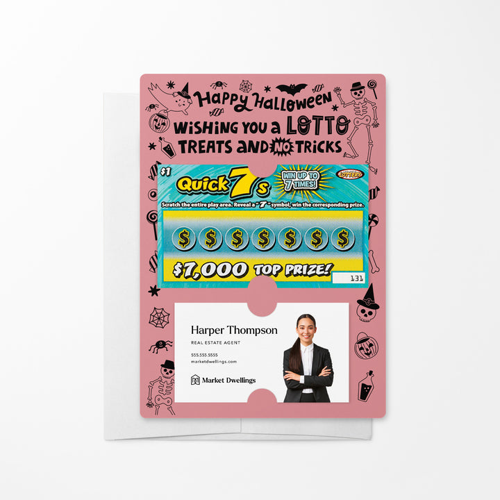 Set of Happy Halloween Lotto Mailers | Envelopes Included Mailer Market Dwellings LIGHT PINK