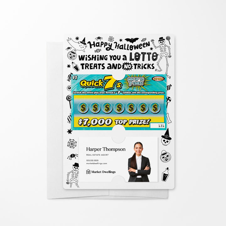 Set of Happy Halloween Lotto Mailers | Envelopes Included Mailer Market Dwellings WHITE