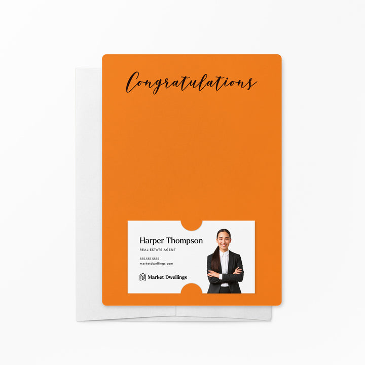 Set of "Congratulations" Notecards | Envelopes Included | M31-M007 Notecards Market Dwellings CARROT