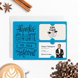 Thanks A Latte For Your Referral | Mailers with Envelopes Mailer Market Dwellings