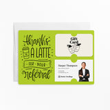 Thanks A Latte For Your Referral | Mailers with Envelopes Mailer Market Dwellings