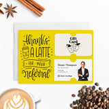 Thanks A Latte For Your Referral | Mailers with Envelopes Mailer Market Dwellings