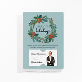 Happy Holidays with Colorful Wreath | Mailers with Envelopes Mailer Market Dwellings