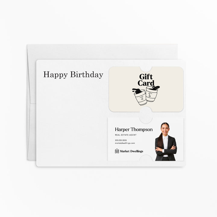 Set of "Happy Birthday" Gift Card & Business Card Holder Mailer | Envelopes Included | M33-M008