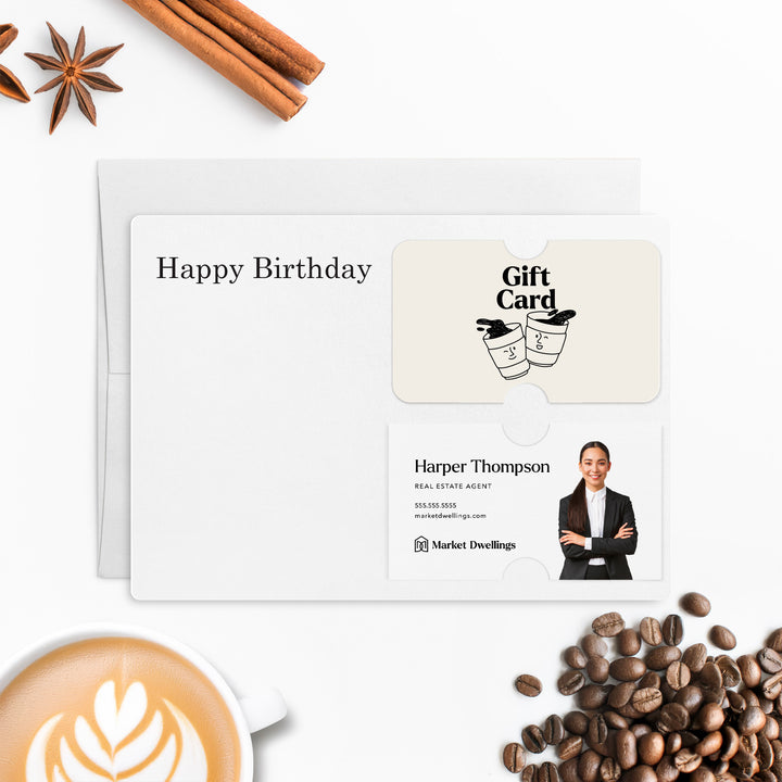 Set of "Happy Birthday" Gift Card & Business Card Holder Mailer | Envelopes Included | M33-M008