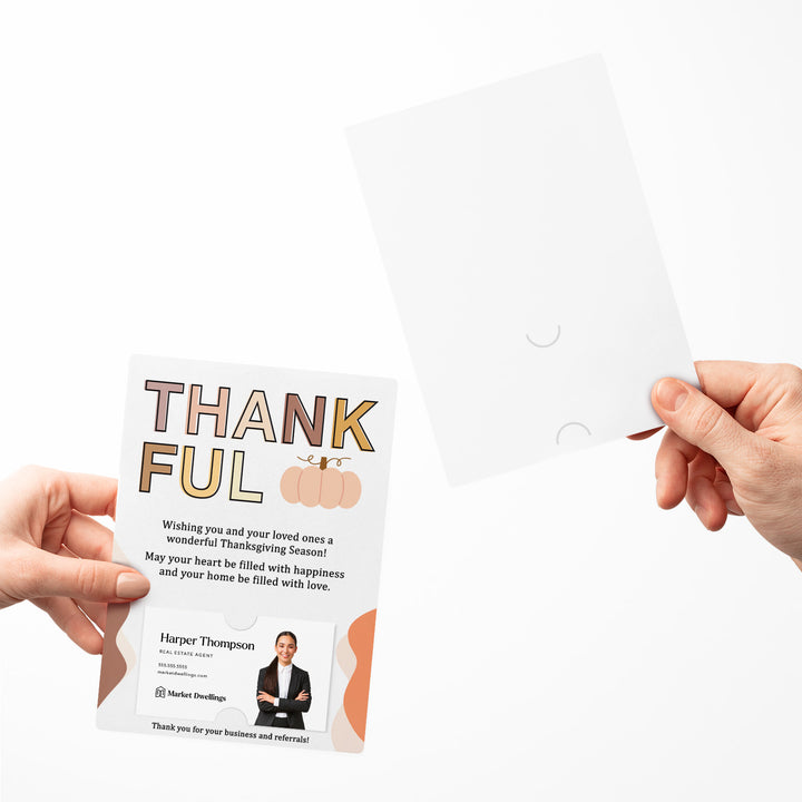 Set of "Thankful" Thanksgiving Mailers | Envelopes Included | M34-M007 Mailer Market Dwellings