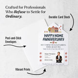 Happy Home Anniversary | Real Estate & Mortgage Mailers with Envelopes Mailer Market Dwellings