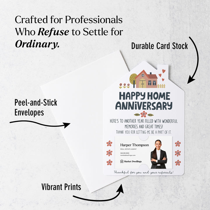 Set of Happy Home Anniversary Mailers | Envelopes Included | M35-M001 Mailer Market Dwellings