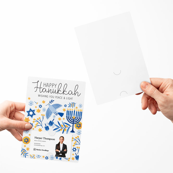 Set of "Happy Hanukkah" Colorful Mailer | Envelopes Included | M35-M007 Mailer Market Dwellings